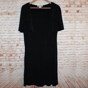 Michael Kors Black Butterfly Cape Sleeve Dress